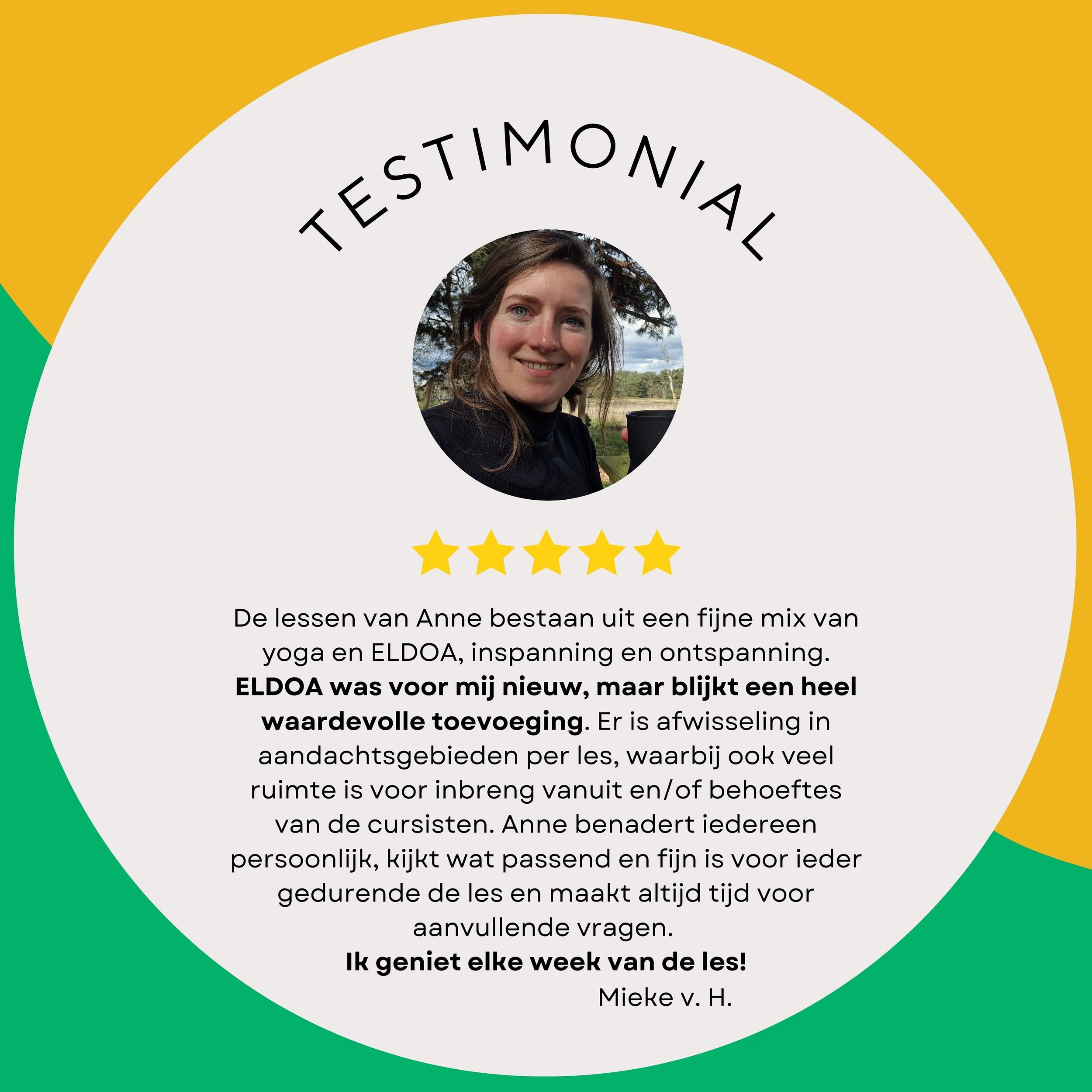 *English below

Mijn eerste Nederlandse recensie 🥰 

Langzaam maar zeker komen meer mensen in aanraking met mijn yoga &amp; ELDOA lessen, die vaak net even anders zijn dan wat men gewend is. 

Dus daarom extra fijn om te lezen dat het als een waarde