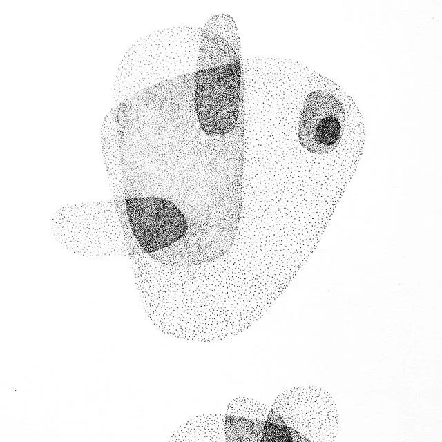 Isolation art I. Experimenting with dots, lots of dots. It&rsquo;s somewhat of a meditative exercise in an effort to take my mind off the constant stream of shitty news.