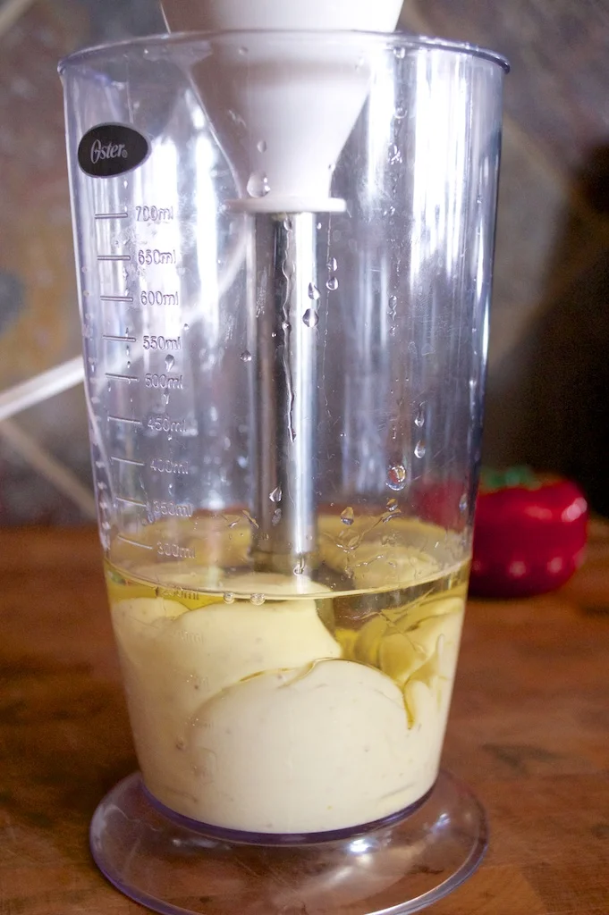 The key to easy homemade mayonnaise: a simple immersion blender