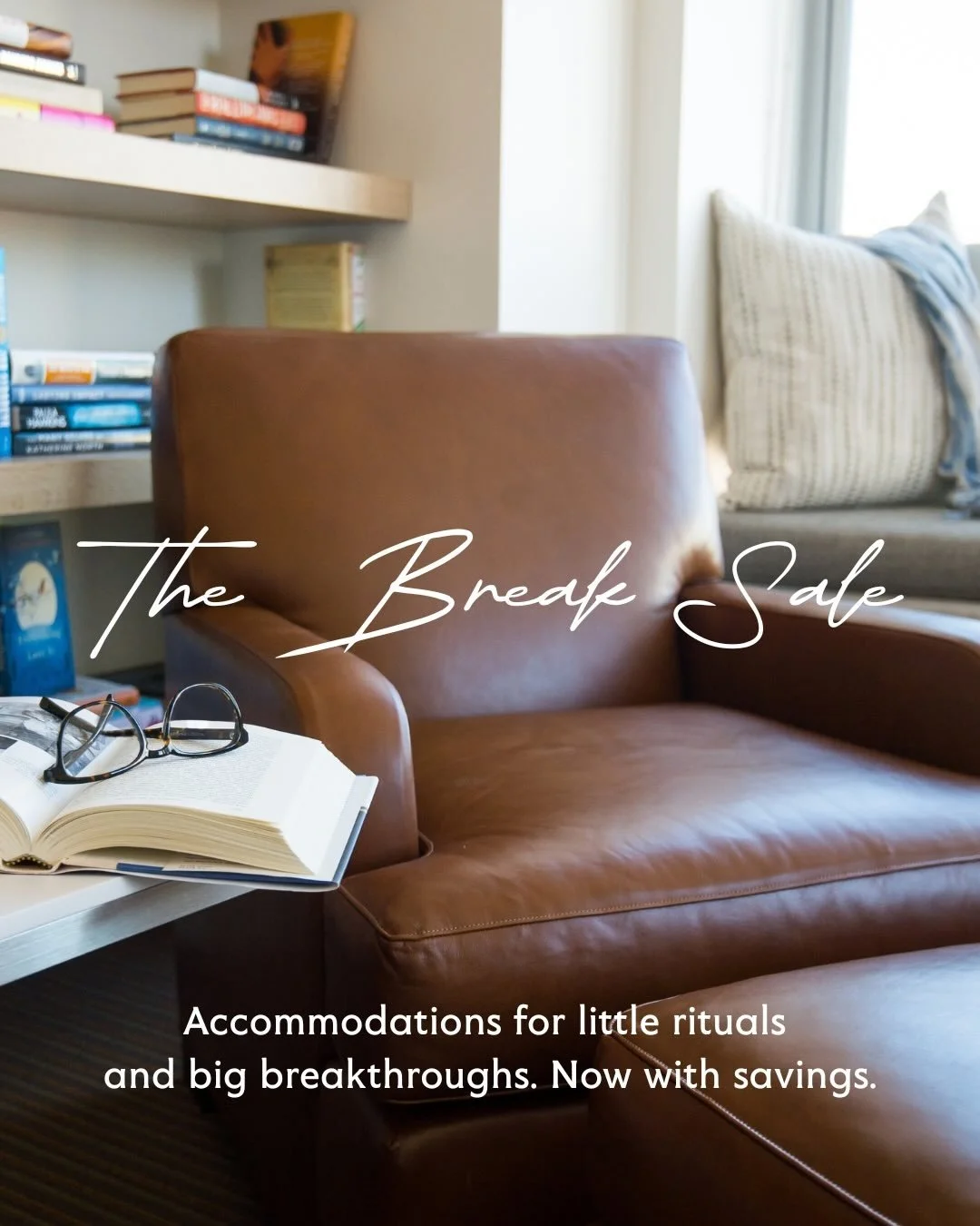 Off-season is when the best ideas show up.
The Break Sale brings 20% off Rooms, Studies, and Suites through January 31, making it the right time to start the work you&rsquo;ve been meaning to.

Consider it the season&rsquo;s most productive stay.
Use