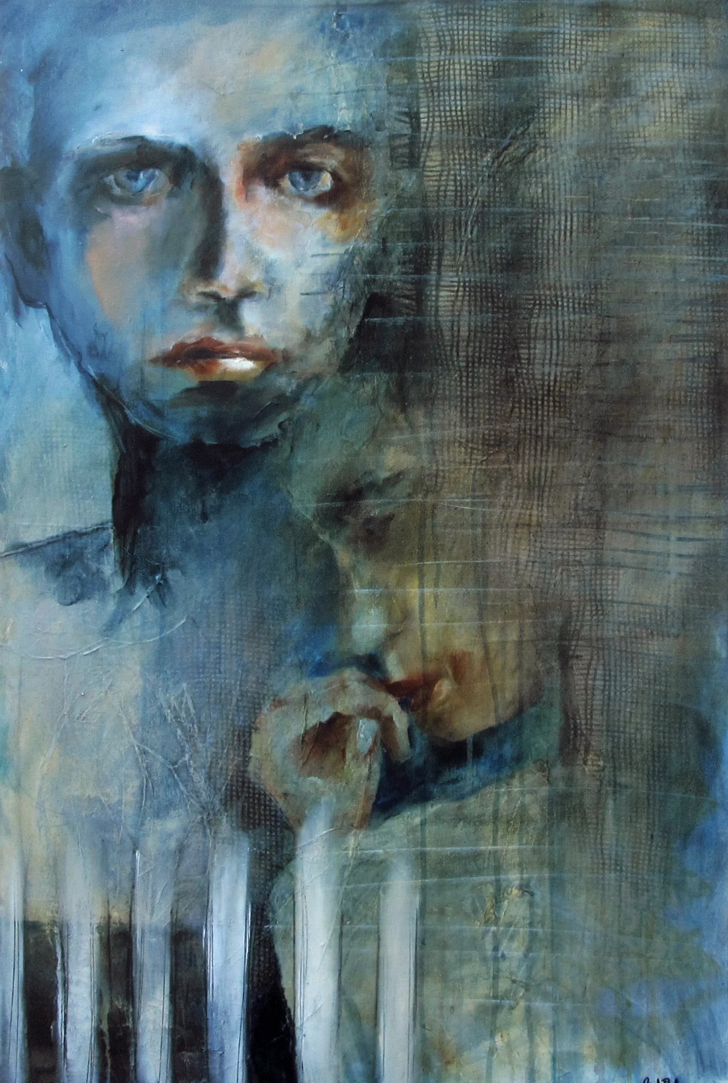 Memories...24" x 36" gallery wrap. I re-worked Hidden In Blue. It has an reflective quality. Light really moves around on the surface. Available