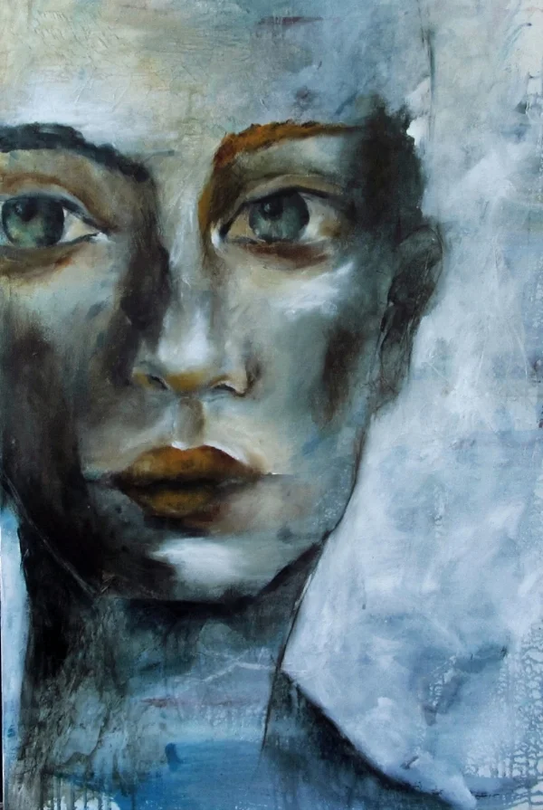 Blue contemporary face