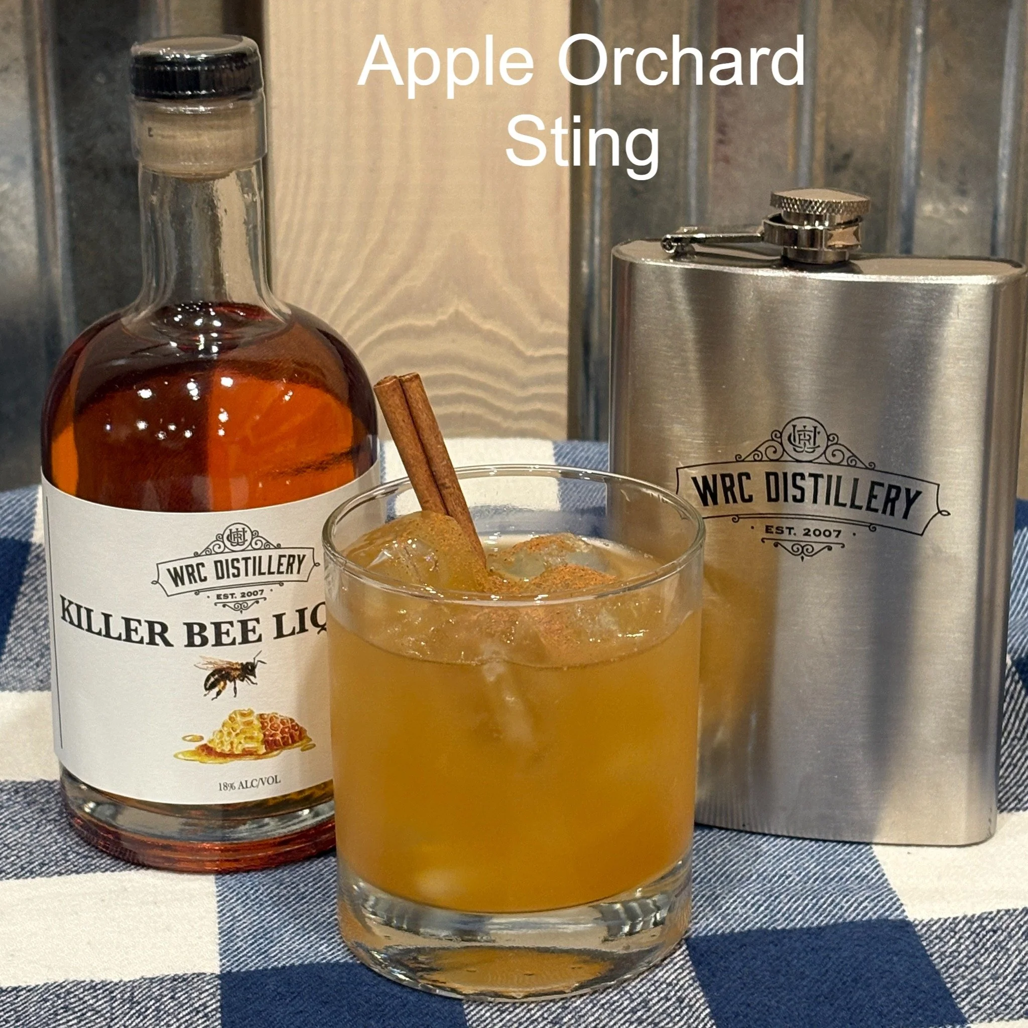 Our favorite Killer Bee Liqueur cocktail!

🍏 Apple Orchard Sting (Fruity, fall-inspired, cozy)
A crisp, slightly tart cocktail that blends orchard notes with honey warmth.

Ingredients:
&bull; 1.5 oz Killer Bee Liqueur
&bull; 1 oz apple cider
&bull;
