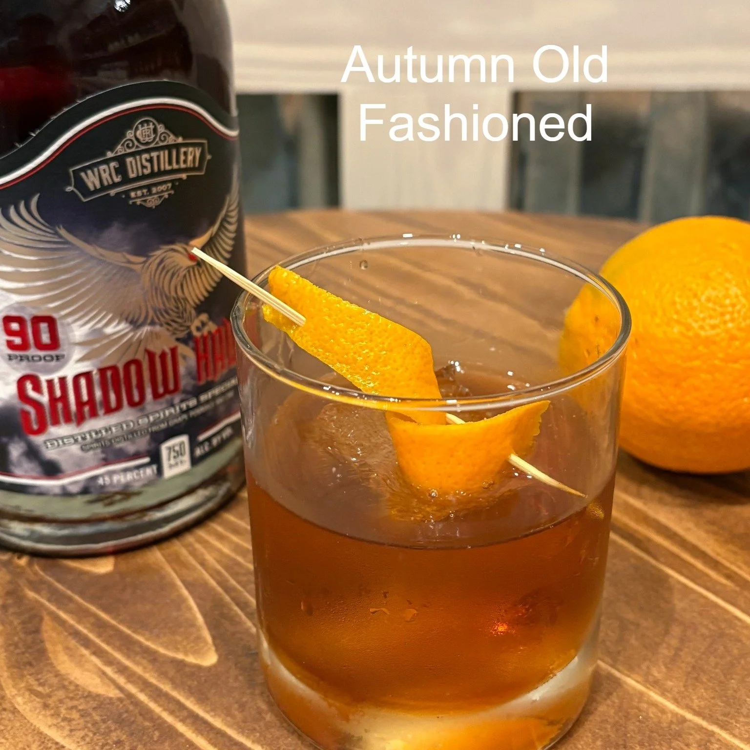 🍁 Autumn Old Fashioned (WRD Edition)

A warming fall twist on a classic, letting Shadow Hawk&rsquo;s oak-aged character shine.

Ingredients:
2 oz Shadow Hawk
0.5 oz maple syrup
2 dashes aromatic bitters
Orange peel for garnish
Optional: cinnamon sti