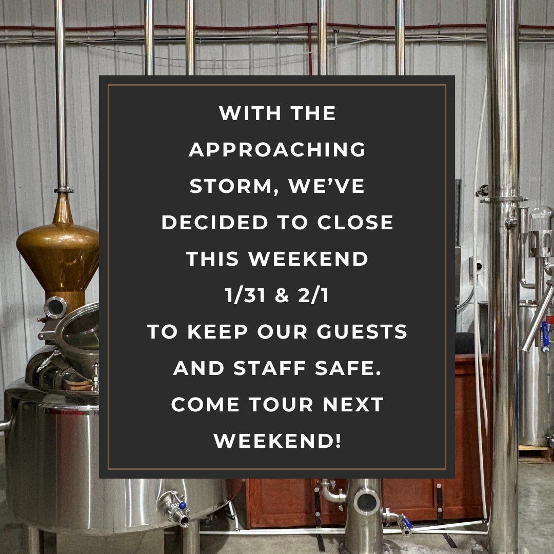 With the expected storm conditions, we&rsquo;ve decided to close this weekend (Saturday and Sunday) to prioritize the safety of both our guests and our staff.

We&rsquo;ll be back to normal operations next weekend and look forward to welcoming you th