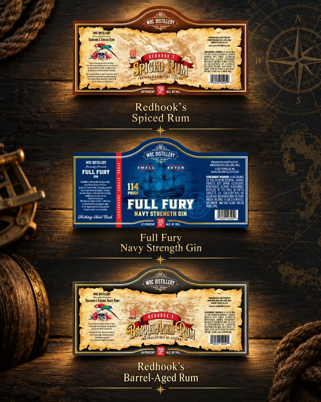 Not one, not two, but THREE new spirits!
Redhook&rsquo;s Spiced Rum, Redhook&rsquo;s Barrel-Aged Rum, and Full Fury Navy Strength Gin are now available at Windsor Run Distillery.
After months, and honestly years, of preparation, we&rsquo;re excited t