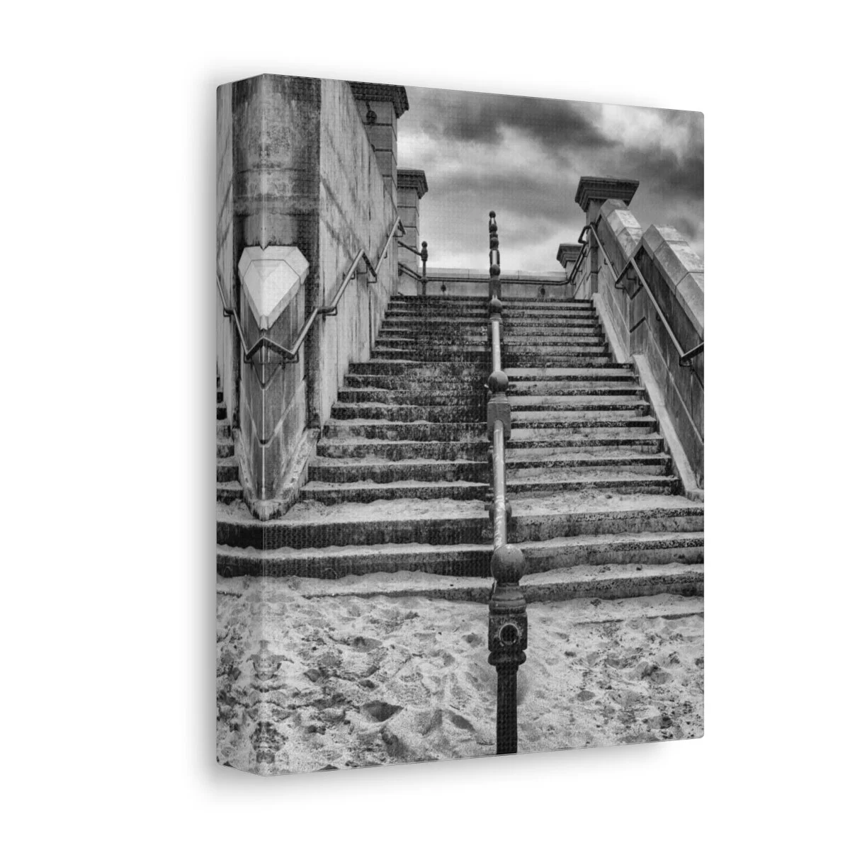 Stretched Satin Canvas, "Devoured Steps" North East coast England.
