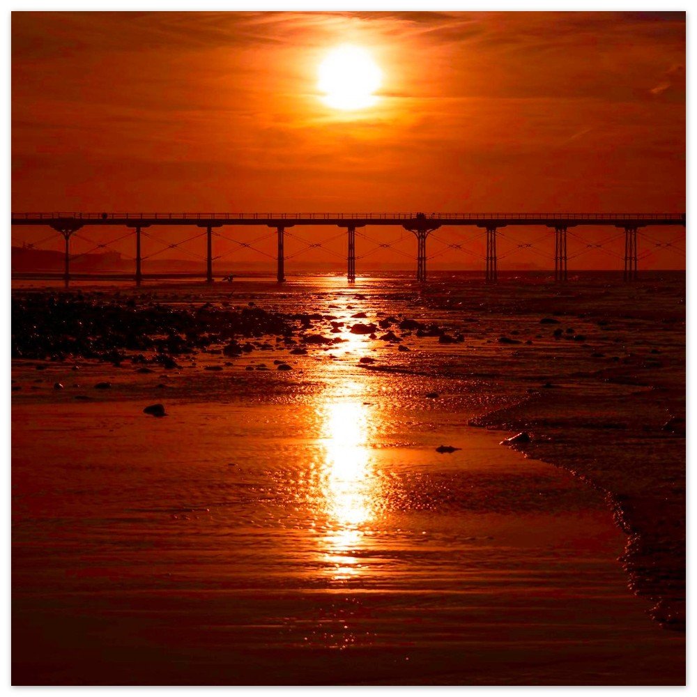 Saltburn Pier Sunset Fine Art Poster – Vivid Giclée Print