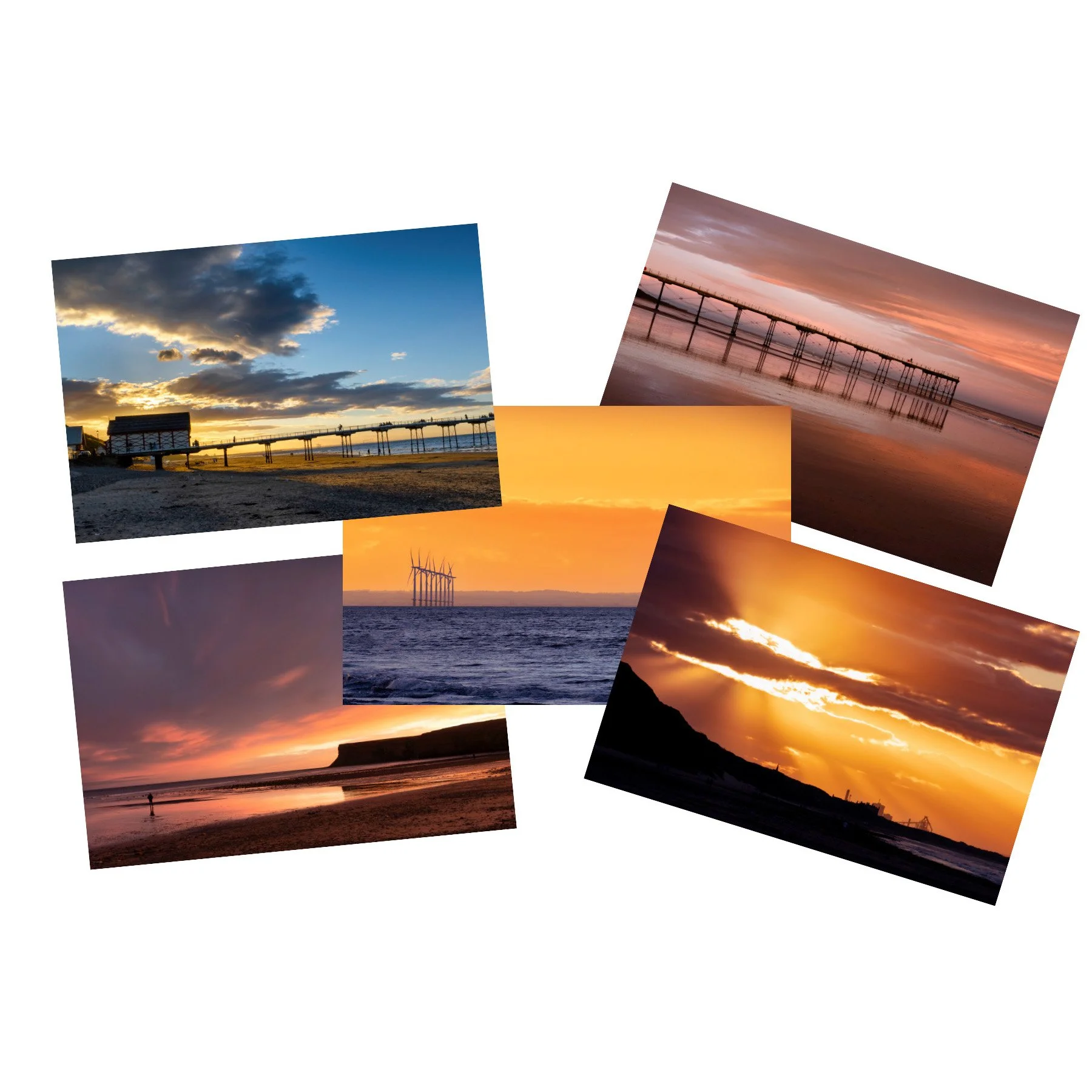Postcards of Saltburn, North East Coast England (5 pack)