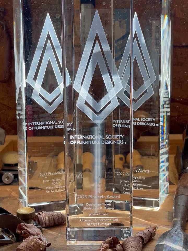 Very pleased to have been awarded a 2025 Pinnacle Award from the International Society of Furniture Designers (@isfd_ig) last week. 

Thank you, ISFD, for creating an opportunity for a home-based workshop to share the stage with some of the industry&