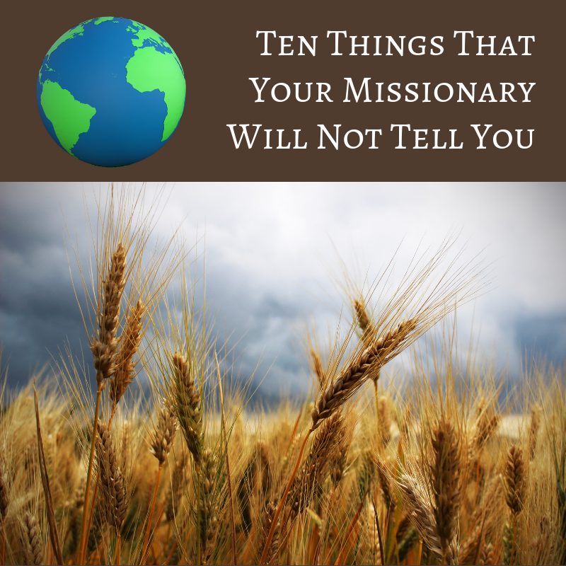 Ten Things That Your Missionary Will Not Tell You