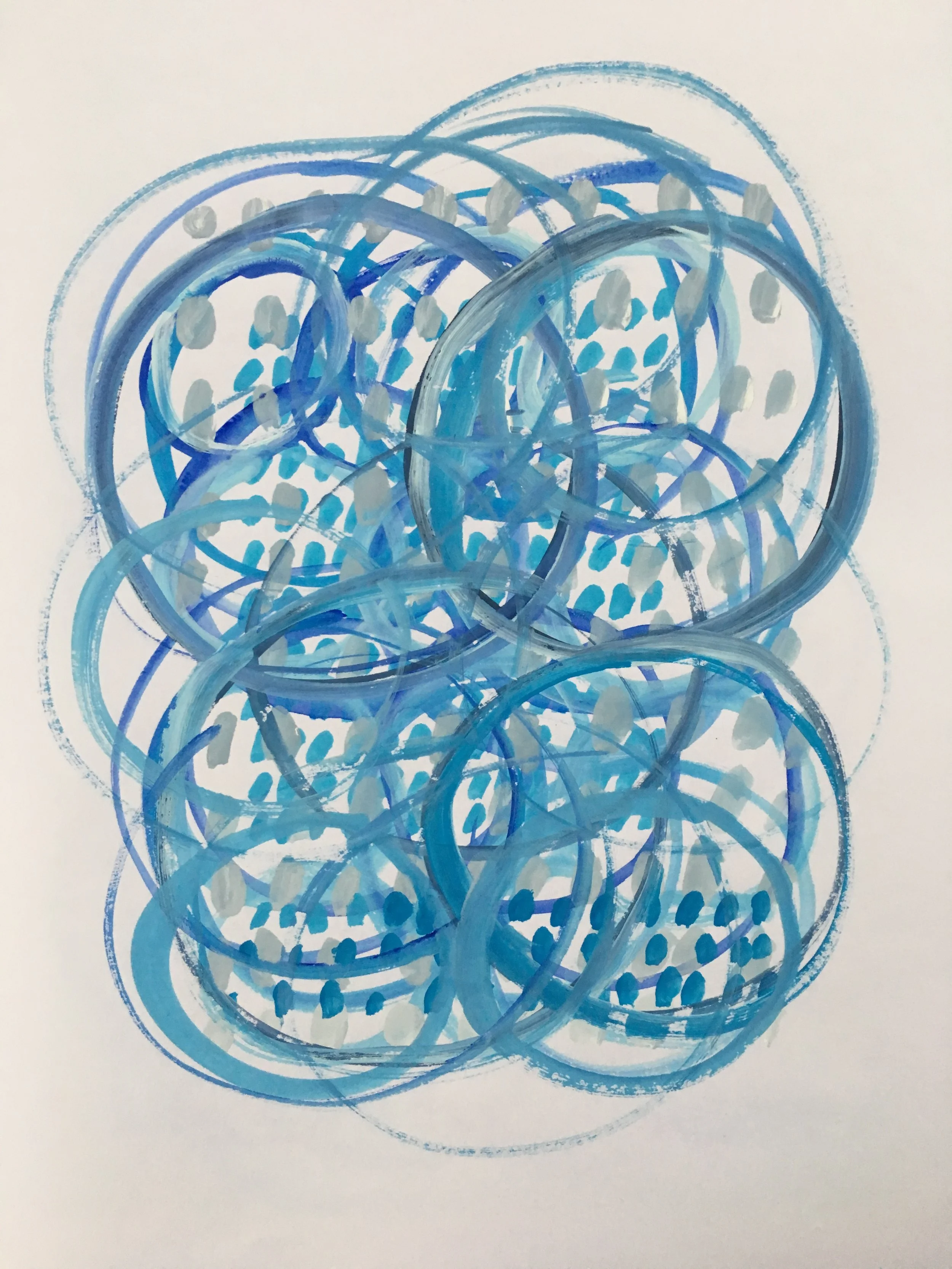  blue series #1  gouache on paper 