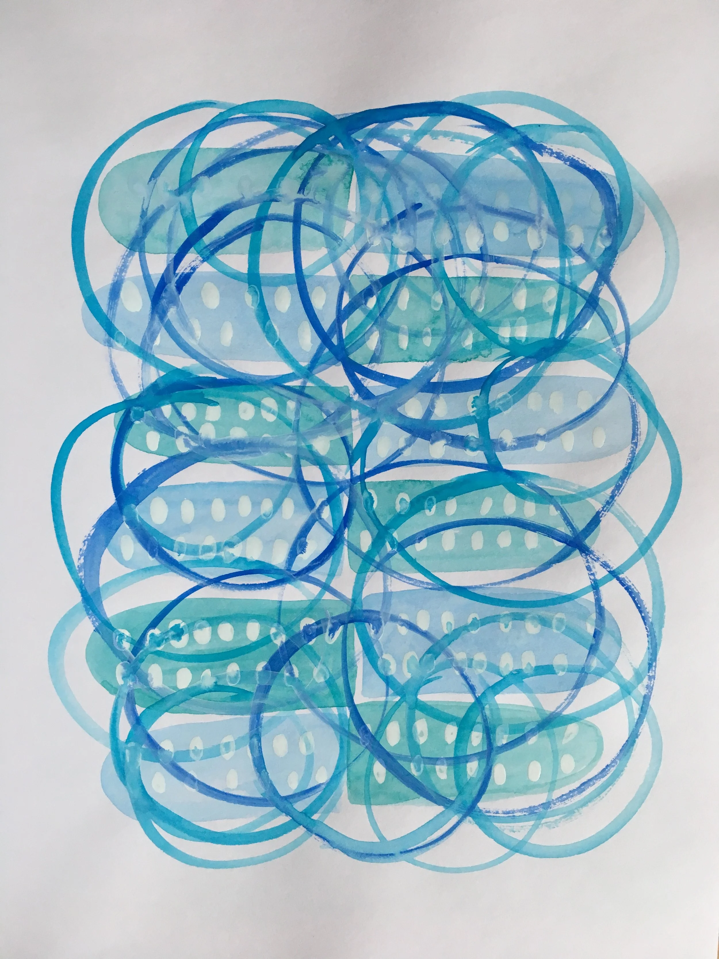  blue series #4  gouache on paper 