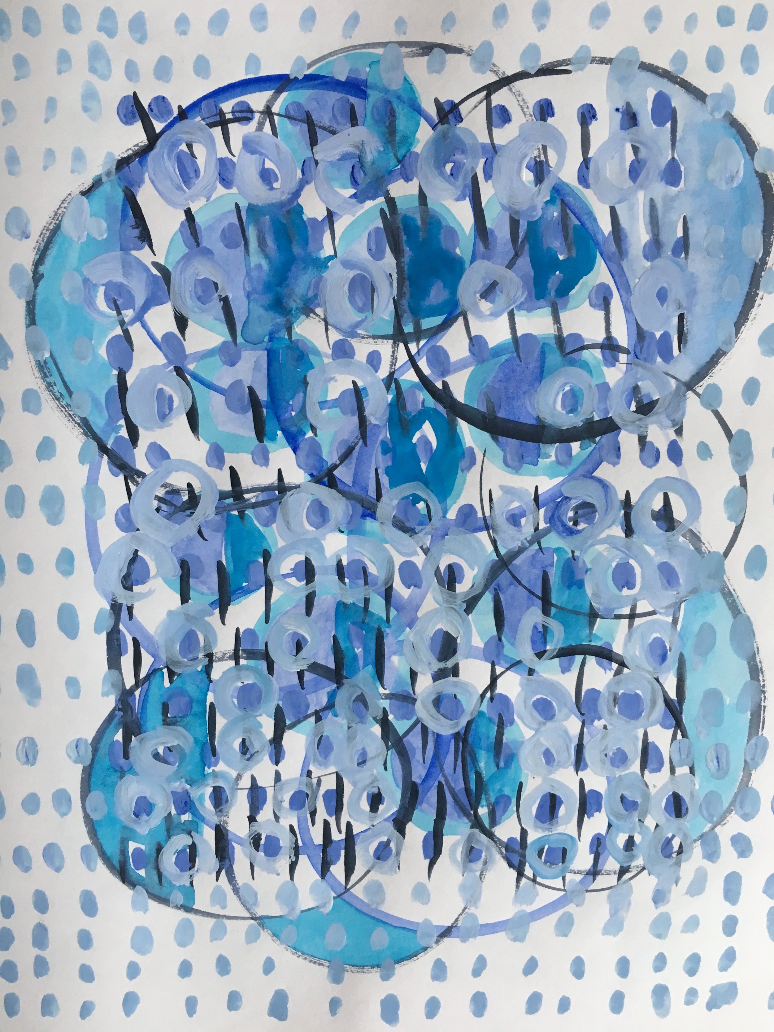  blue series #5  gouache on paper 