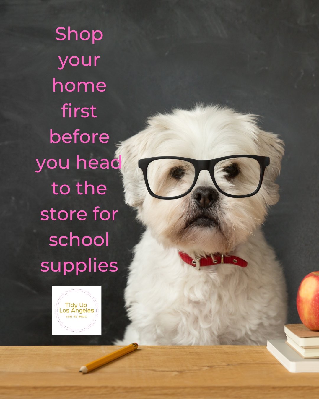 ➡️Make it normal to not just buy new school supplies because it is a new school year.  Save time/money and shop your home first before you head to the store or order online, ​​​​​​​​
​​​​​​​​
➡️Try this - have a conversation with your family on how t