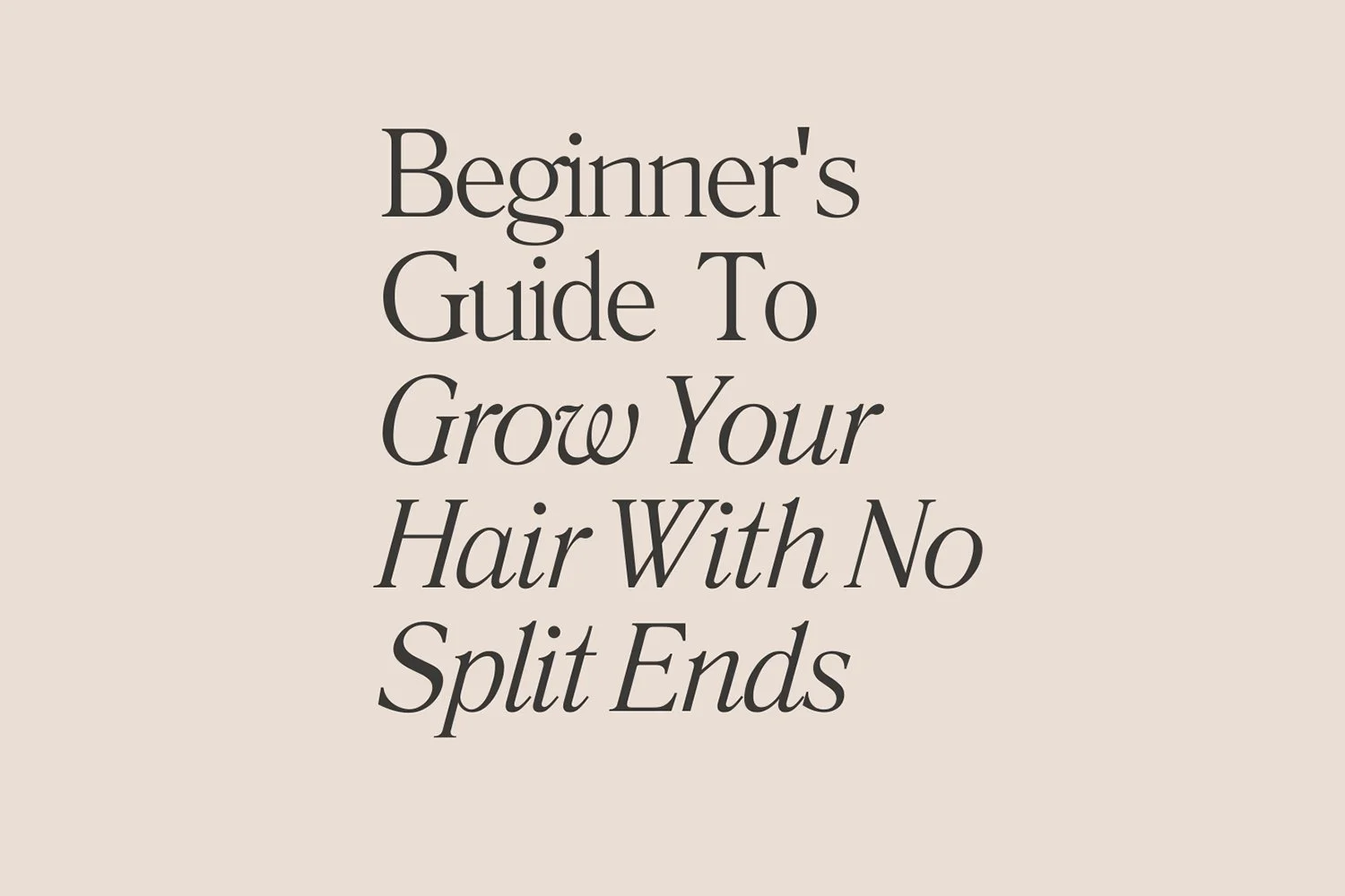 Beginners Guide To Growing Your Hair With No Split Ends