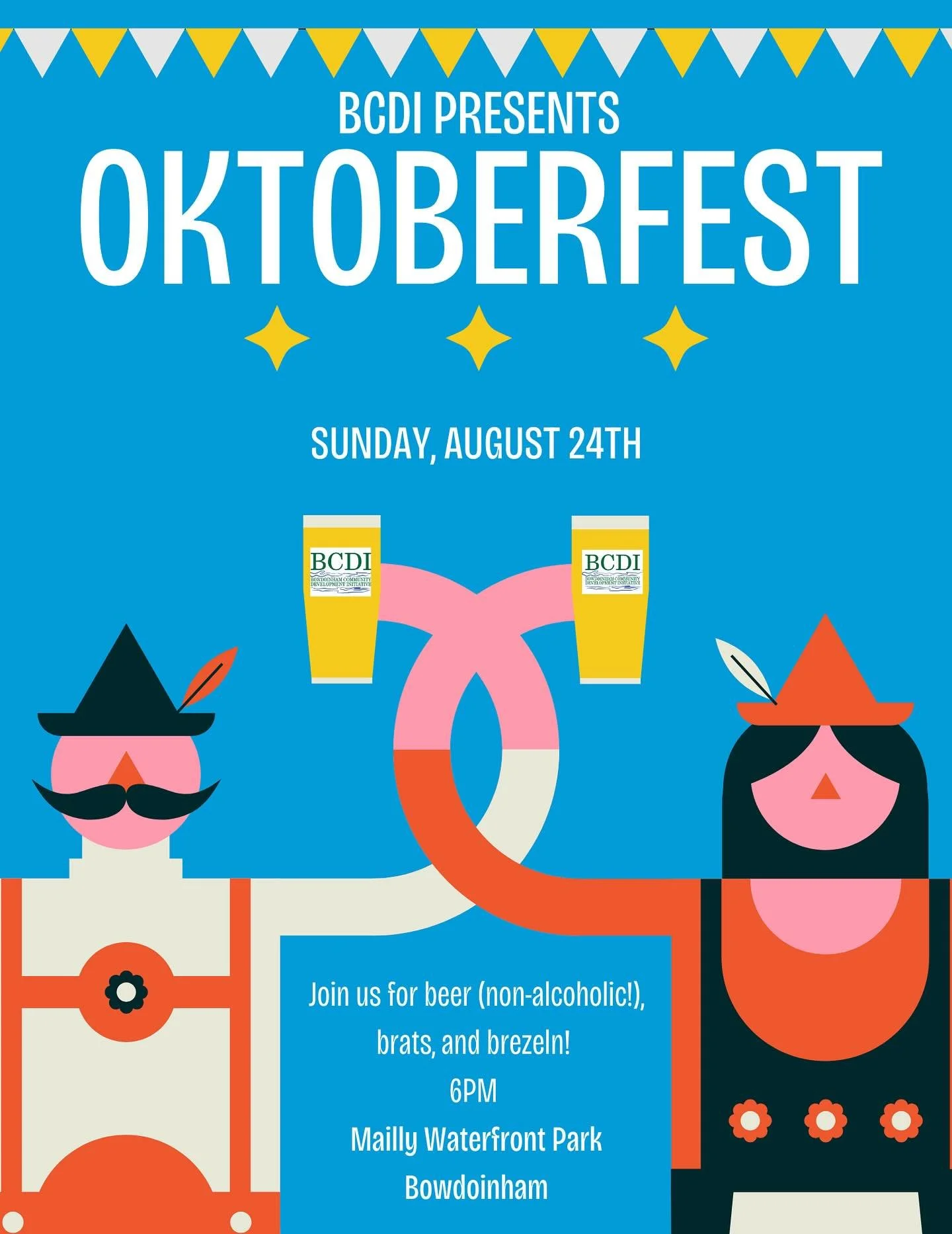 SAVE THE DATE!! BCDI be serving up a delicious, fresh new menu this year during our community meal!  Please join us!  More details to come! 🥨🍻