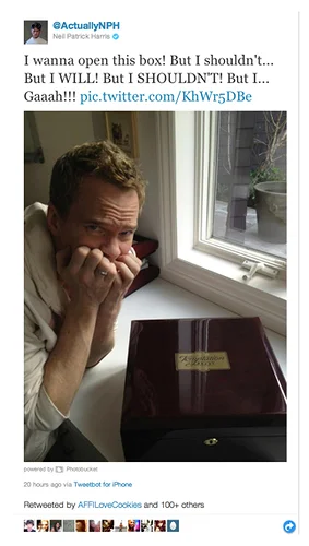 NPH played along, too. (So did some other celebs who weren't stars in the 1980s.)    