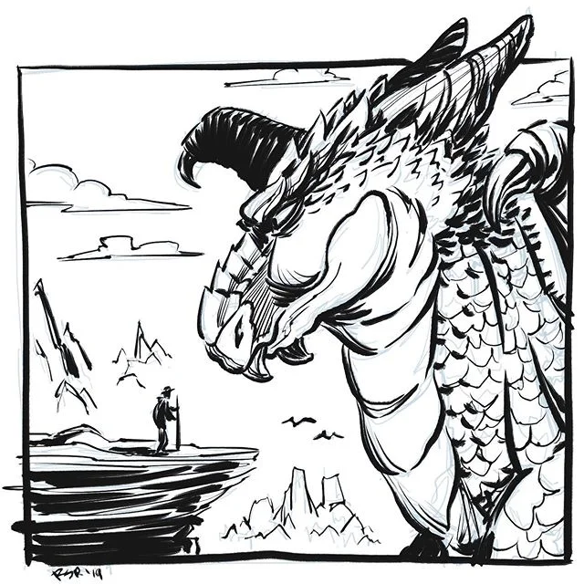 ⏳Day 13: Old⏳
.
.
Feel free to swipe for the time lapse inking vid
.
#smaugust #smaugust2019 #ink #inkdrawing #instaart #instaartist #illustration #doodle #art #artistsoninstagram #anime #manga #comics #comicart #dragon #myart #fantasy #fantasyart #o