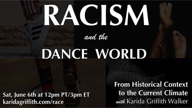 Repost from @karidagriffithdance
&bull;
**ONE-TIME ONLY EVENT**
Saturday June 6th at 12pm PT/3pm ET (US)
Minimum age: 15
❤️PARENTS of younger dance students are HIGHLY encouraged to attend
visit www.karidagriffith.com/race
to read more details &amp; 