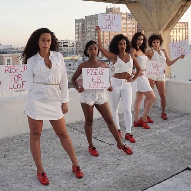 Repost from @syncladies
&bull;
Rise up for Love, Justice, Humanity, and Change. ❤️🙏🏾✊🏾🙌🏾 #SyncopatedLadies 📷 @beccathecreator