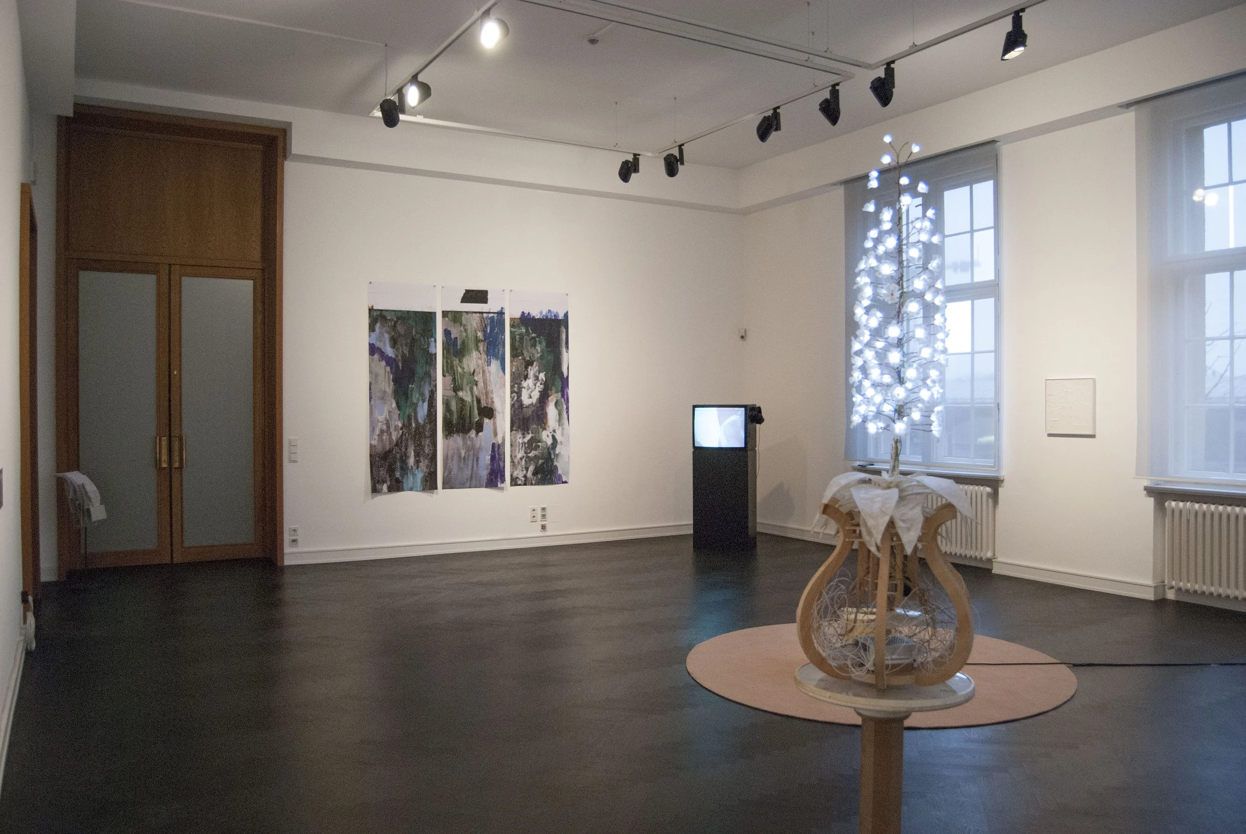  Installation view, Regeneration as Medium, Museum für Fotografie.  From left to right:  Kimia Godarzani-Bakhtiari,  dis_oriented  series, 2021, Courtesy the artist Heiko-Thandeka Ncube ,   Auf Biegen und Brechen , 2020, Courtesy the artist Benita vo