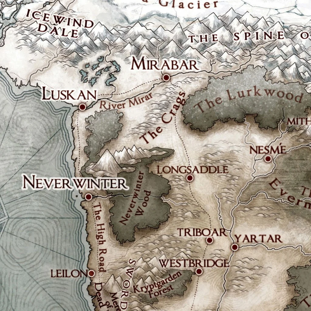 The Sword Coast A Campaign Map Of Northwest Faerun REVISED Jared the-sword-coast-a-campaign-map-of-northwest-faerun-revised-jared