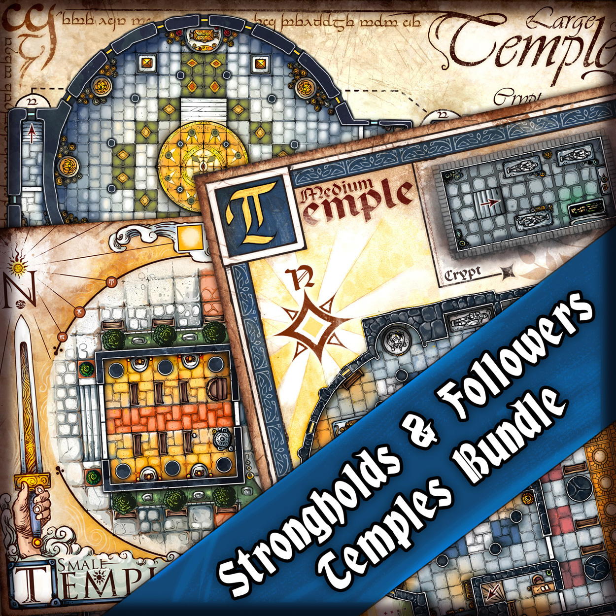 Strongholds and Followers Temple Maps: Print/Reference Bundle — Jared Blando