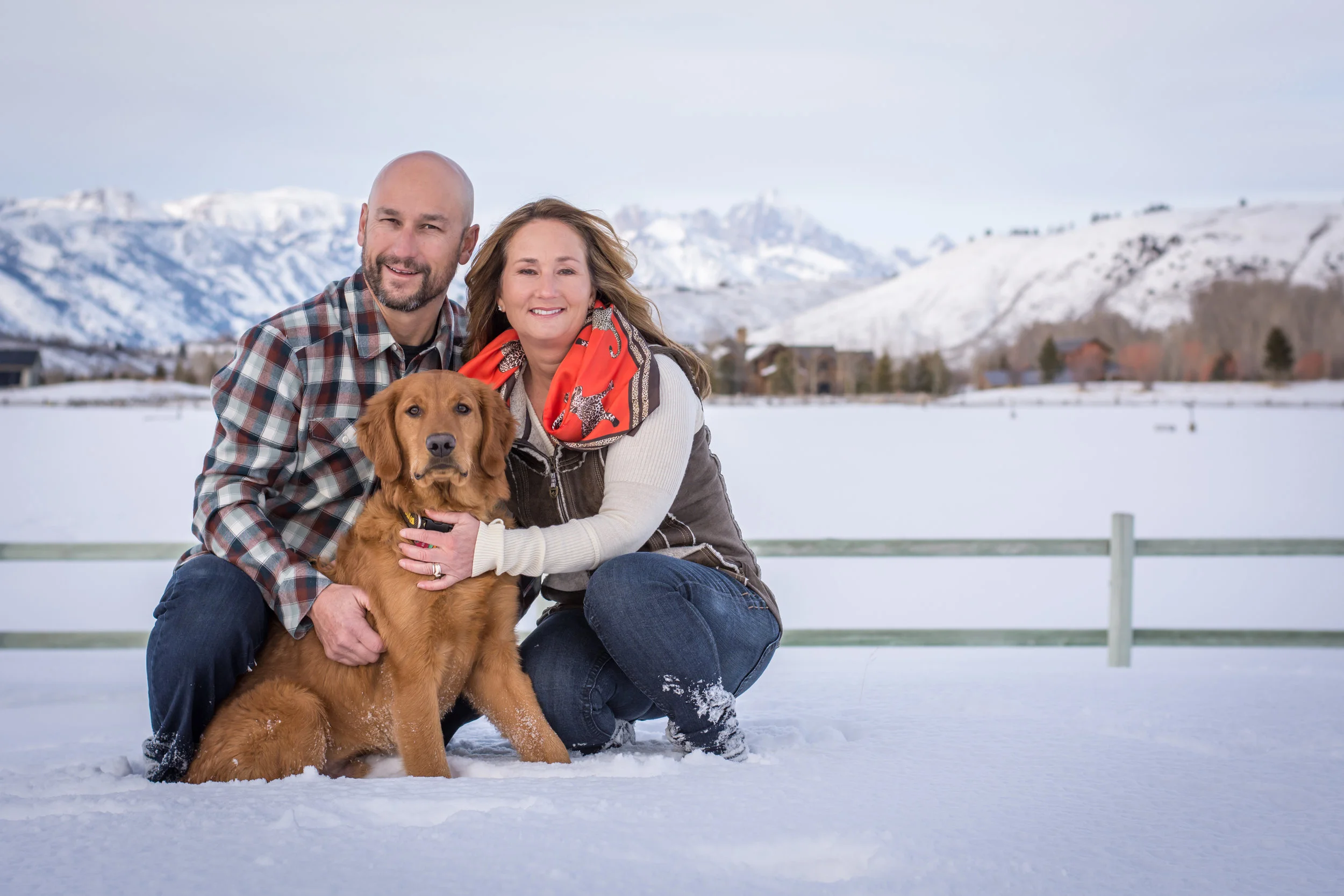 Michelle with her husband, Roy and their dog Corbet.