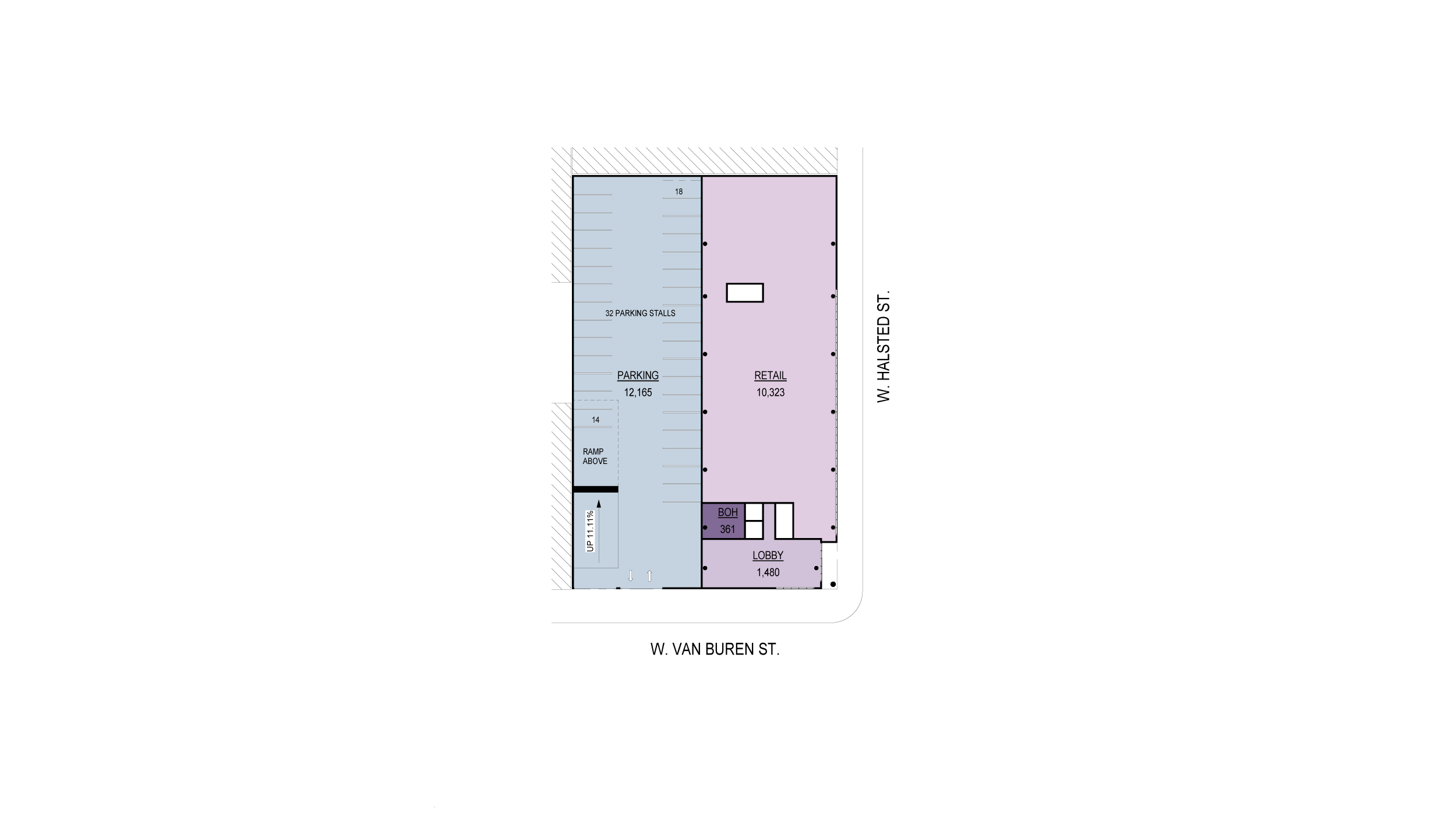 Halsted and Van Buren First Floor Plan