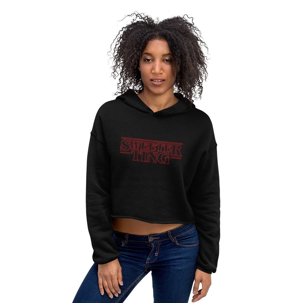 Crop Hoodie - Sweeter Ting | Gift Idea for a Stranger Things Fan