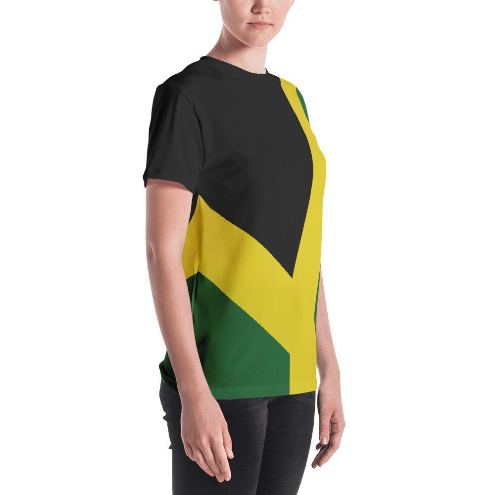 Women's All-Over Print T-shirt - Jamaican Flag