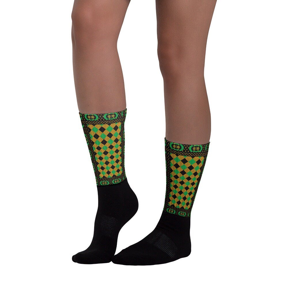 Socks - Jamaican Kente African Print