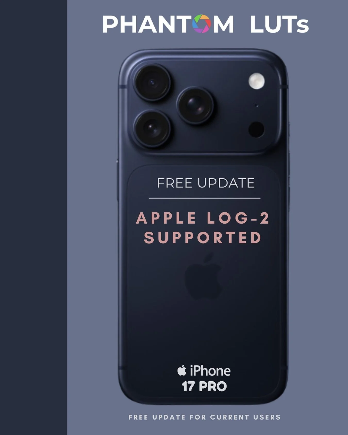 Hi guys,

As promised, support for Apple Log 2 is now here and it&rsquo;s a free update for any existing iPhone customers.

While Apple Log 2 will not increase dynamic range, the colourspace is a fair bit larger than the initial colourspace Rec2020 w