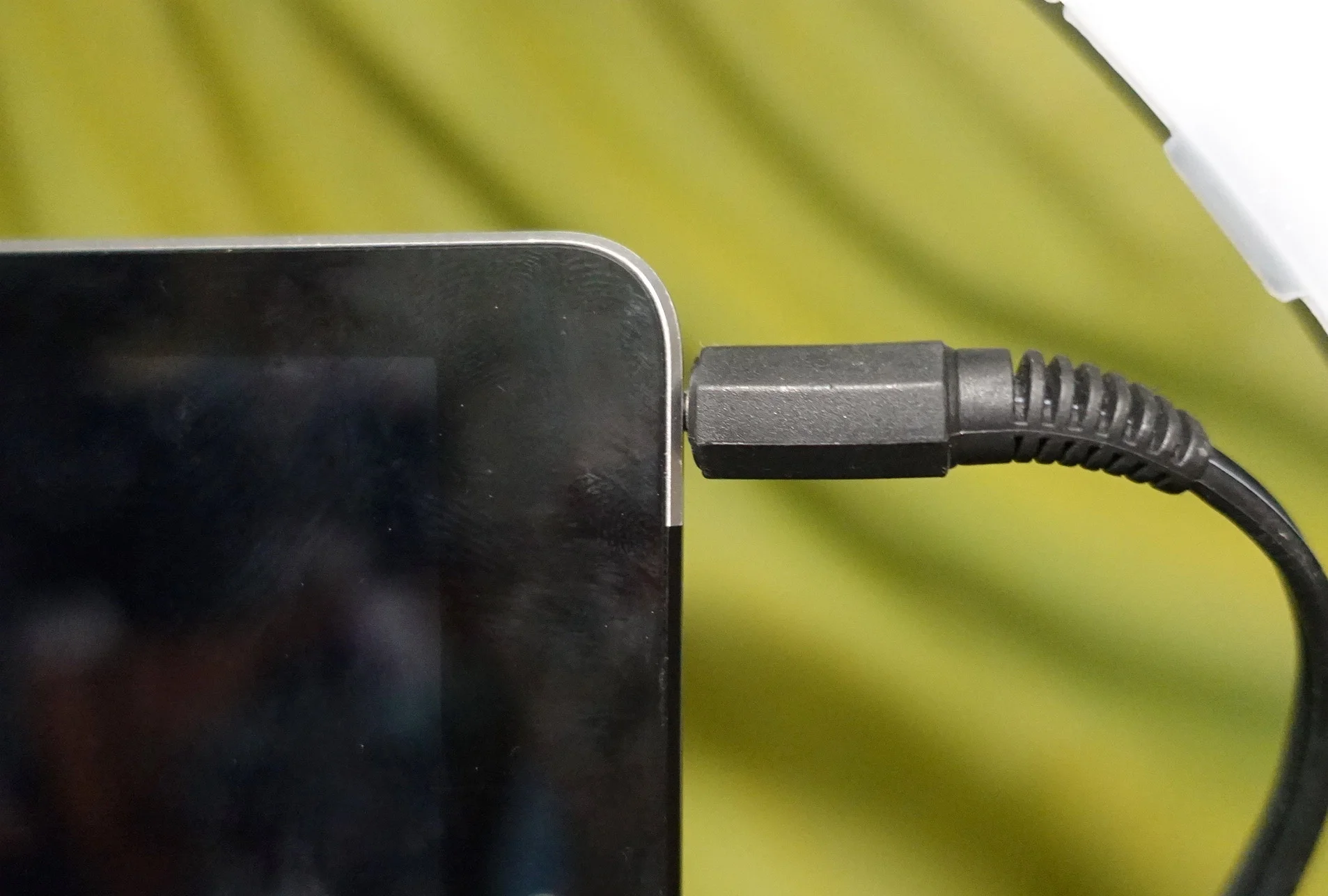 Finally, plug the audio cable into the iPad.