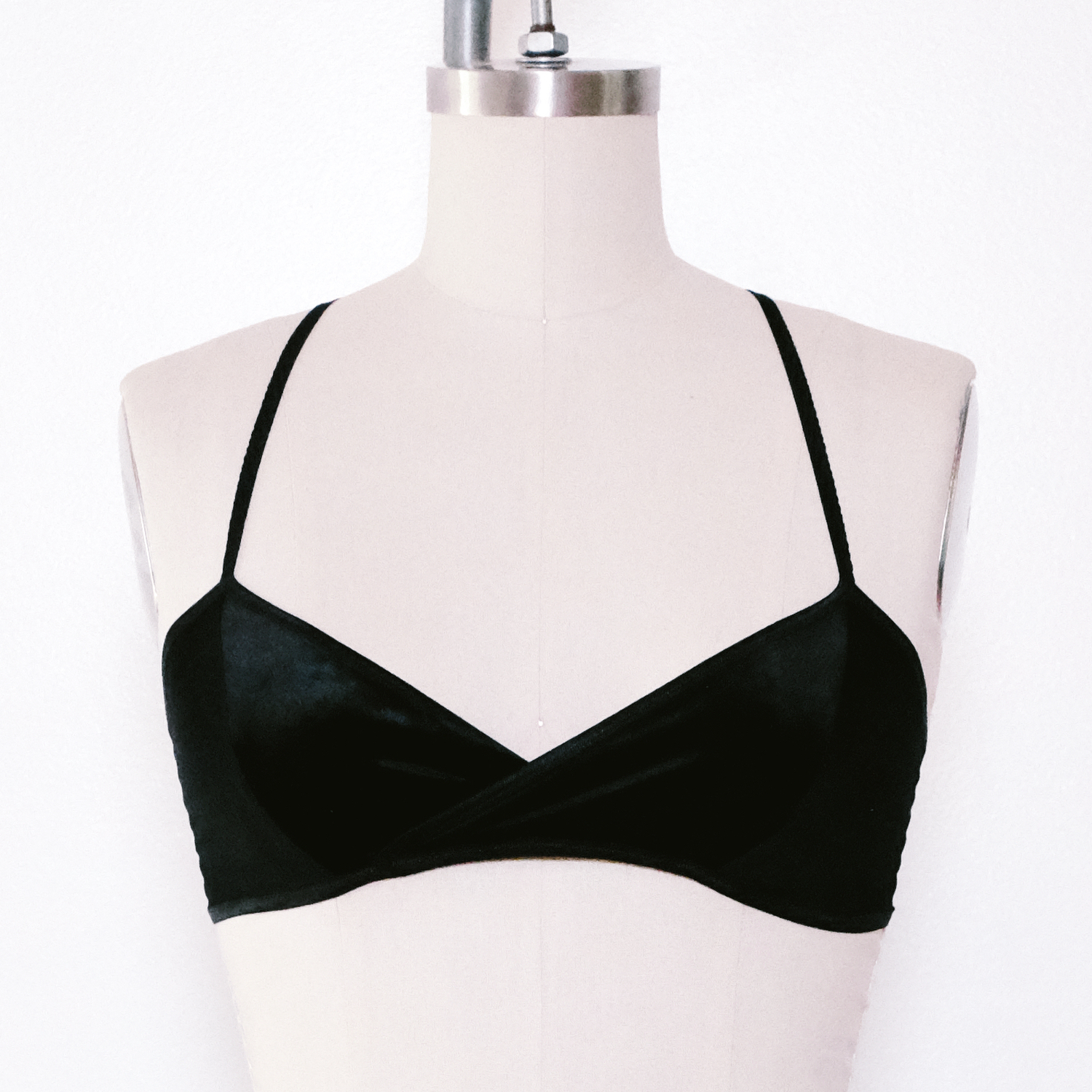 black velvet bralette