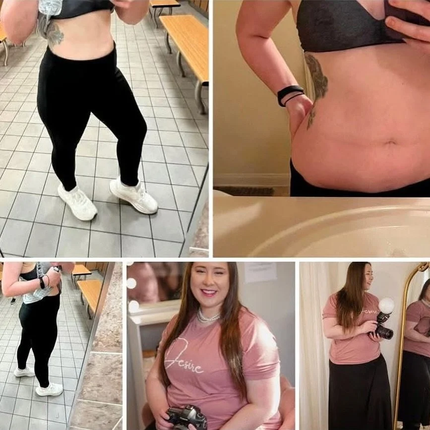 I think I can officially say that I’ve lost over 100 pounds!!! Somewhere between possibly 100-115# at this point. 
🤯🤯🤯
I say “I think”, because I did not weigh myself at my heaviest & genuinely did not think I was that overwe