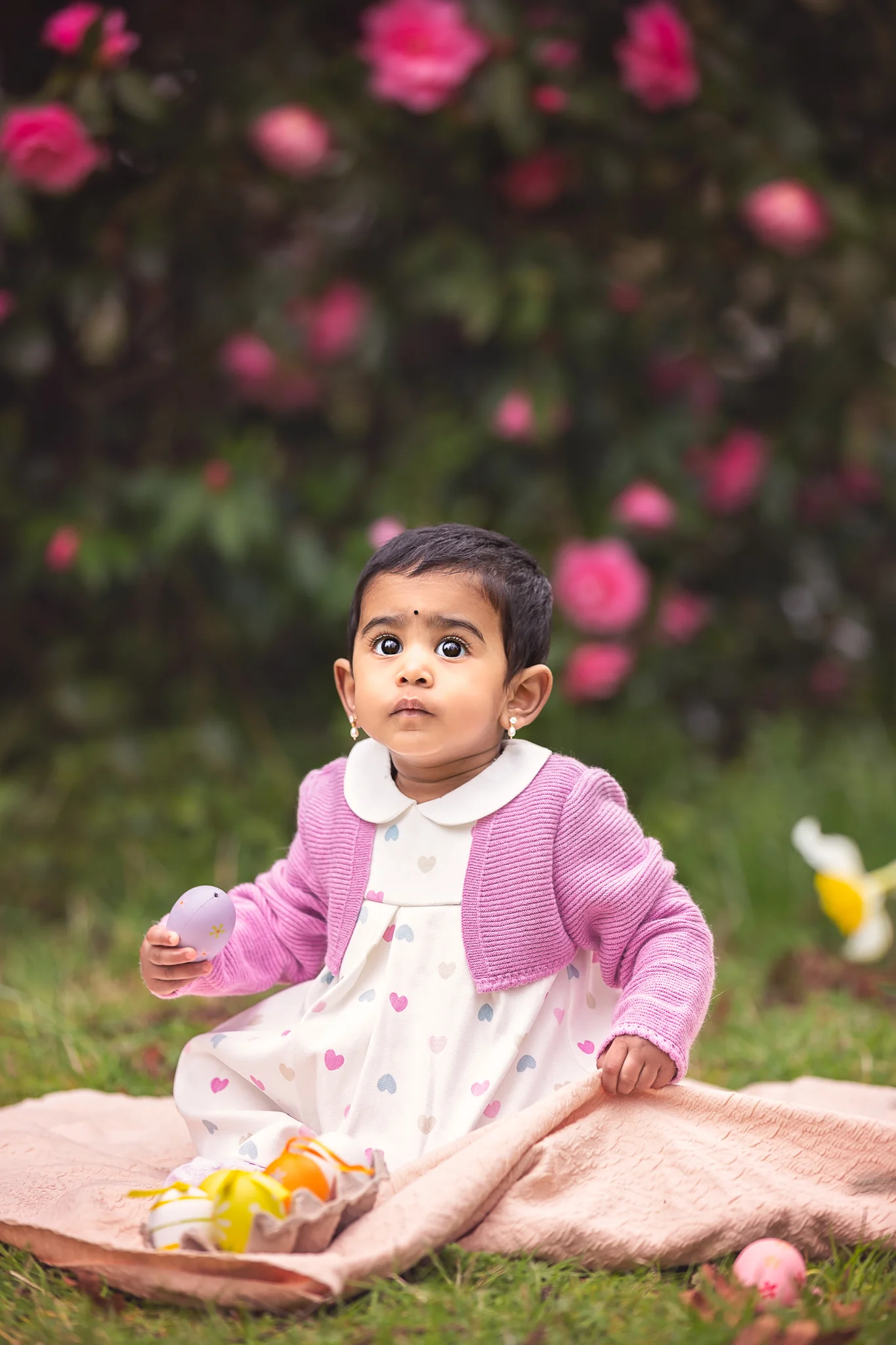 Baby photography Leeds, York, Harrogate, Bradford: Easter theme outdoor baby session in Leeds, Yorkshire
