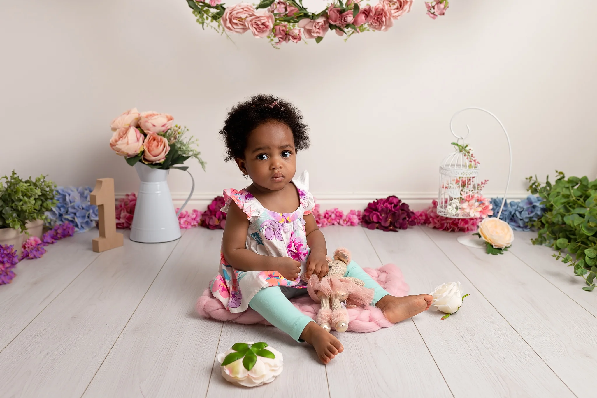 Professional baby photography Leeds, Bradford, York, Harrogate, Wakefield: portrait of 1 year old baby girl