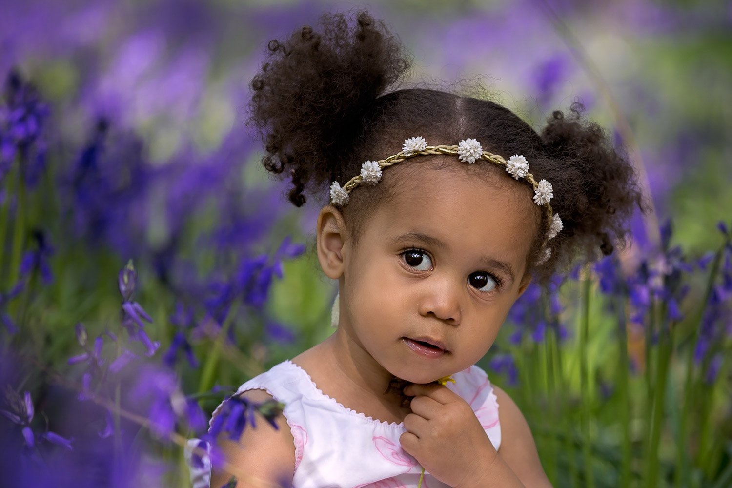 Bluebell child photoshoot Leeds, Harrogate, Bradford, York, Wakefield