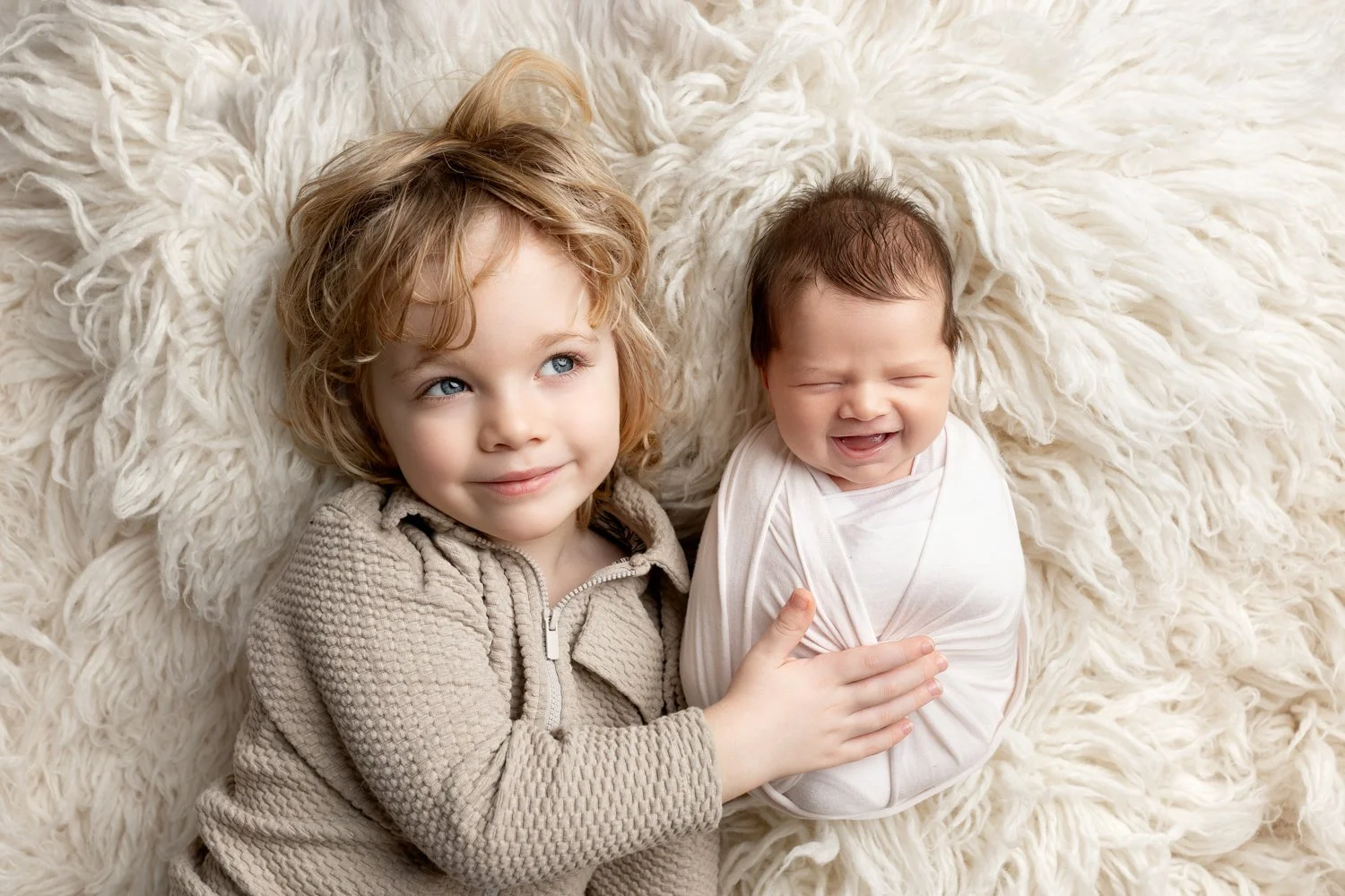 Newborn with sibling Photoshoot Leeds, Harrogate, Wakefield, York, Bradford