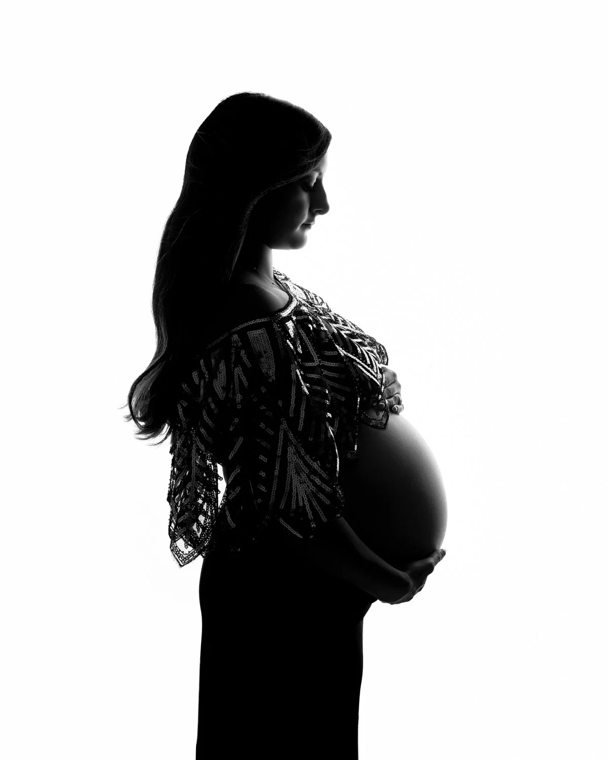 Elegant studio maternity photoshoot Leeds, Harrogate, Sheffield, Wakefield, Bradford