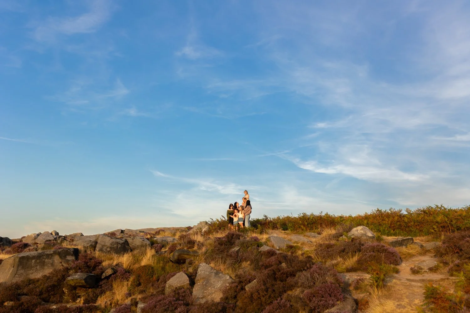 Adventure storytelling family photoshoot on Ilkley Moor, Yorkshire