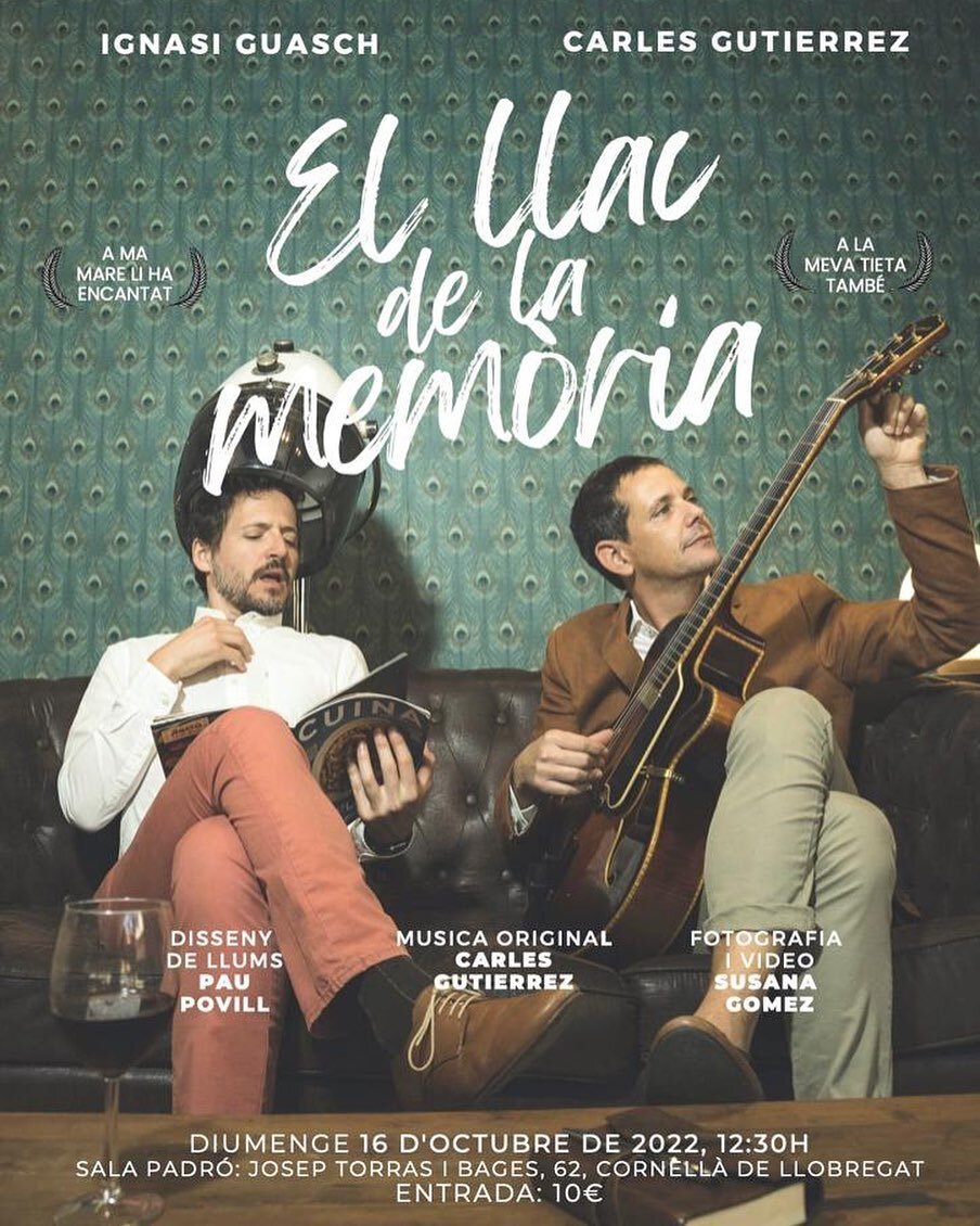 Dem&agrave;, 
Diumenge 16 d&rsquo;octubre
12:30
@salapadro 

📸&amp;Cartell 👉Susana Gomez @shewillshootyou 
.
.
.
#vinyoli #joanvinyoli #salapdr&oacute; #Elllacdelamem&ograve;ria #IgnasiGuasch #CarlesGutierrez