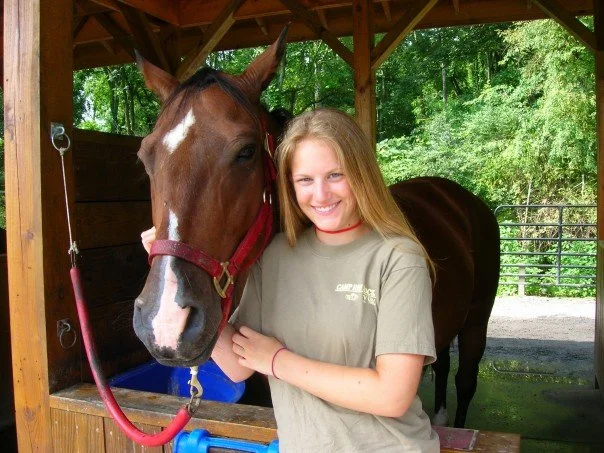 Young Lauren at Camp Rim Rock with her horse! (circa 2006)