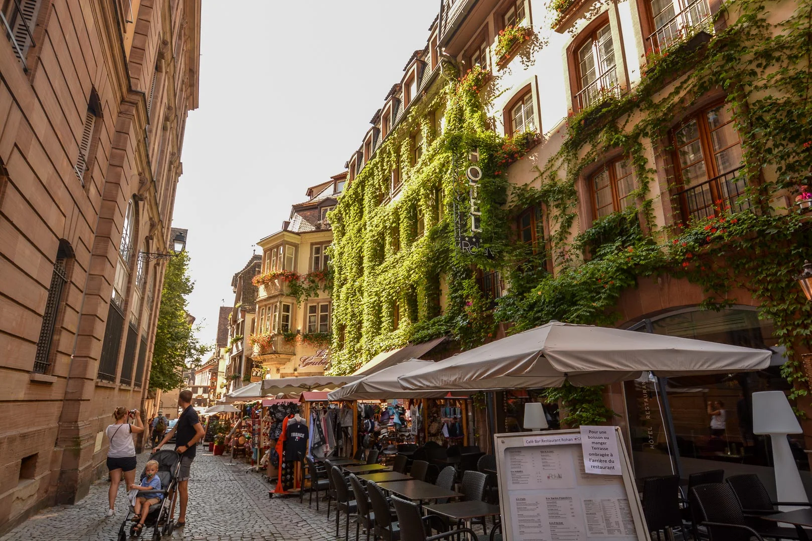 Cute alley nearby the cathedral in Strasbourg