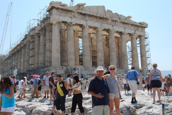 Dad W and Lauren circa 2008. It was interesting for Lauren to see how the restoration work had come along in the past 10 years!