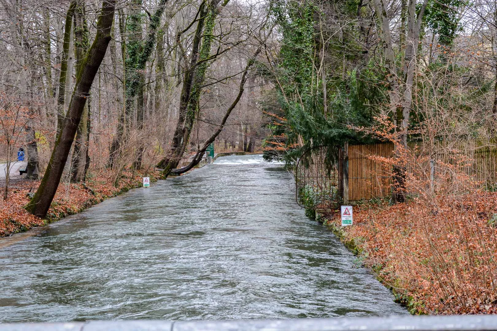 This river is filled with people swimming in the summer