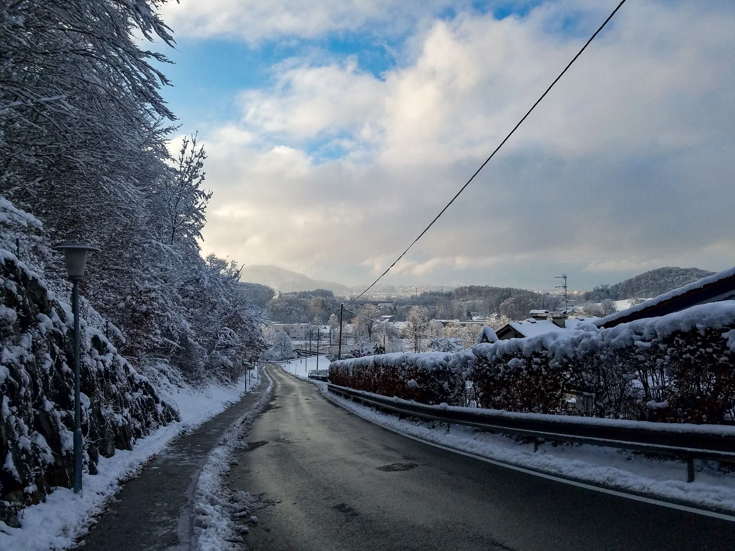 Walking to the train station