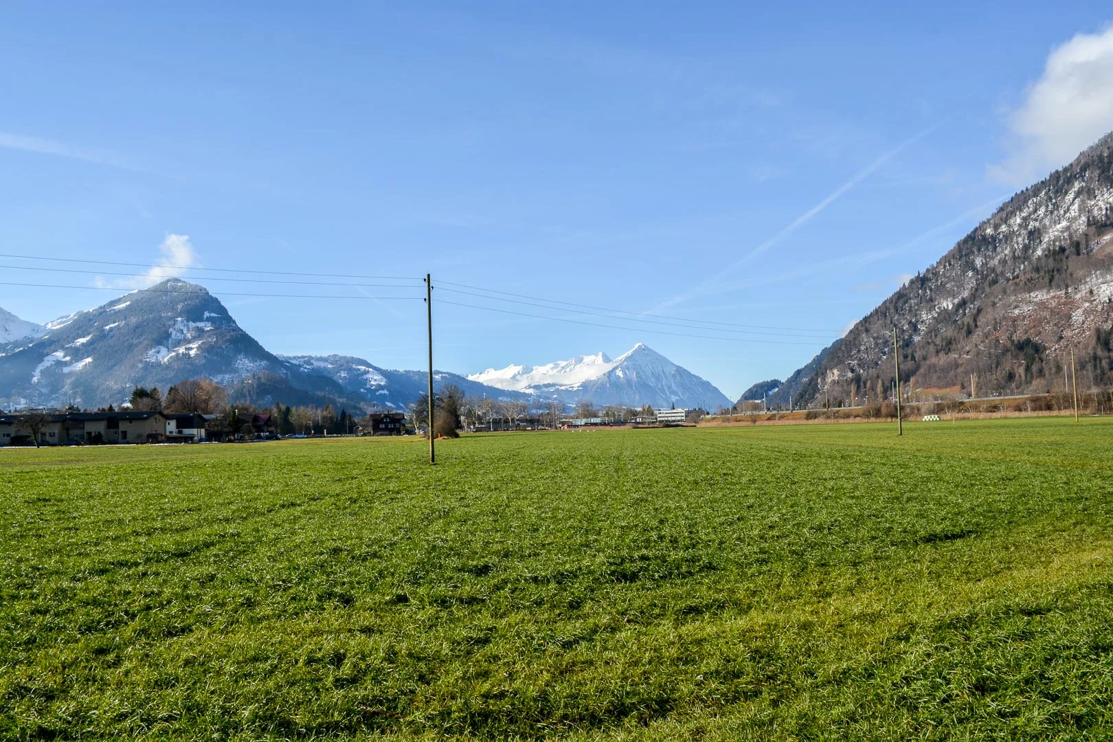 Looking back towards Interlaken from Lake Brienz